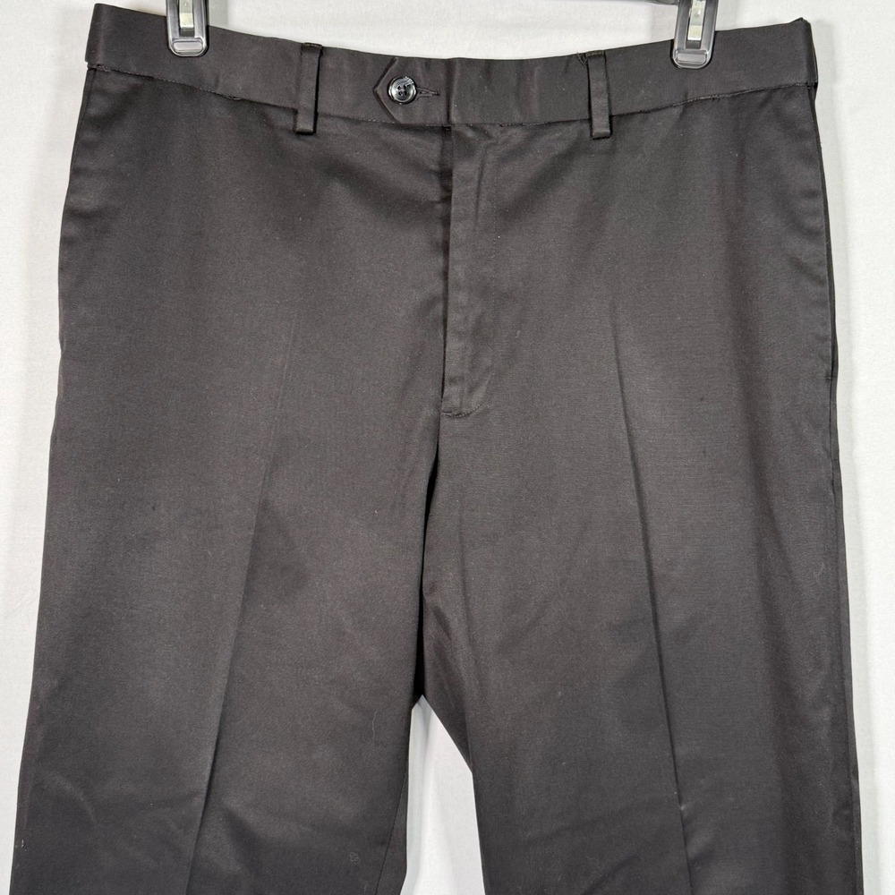 Perry Ellis Portfolio Black Dress Pants 34x32‎ Men's Business Casual Slacks - Picture 2 of 8